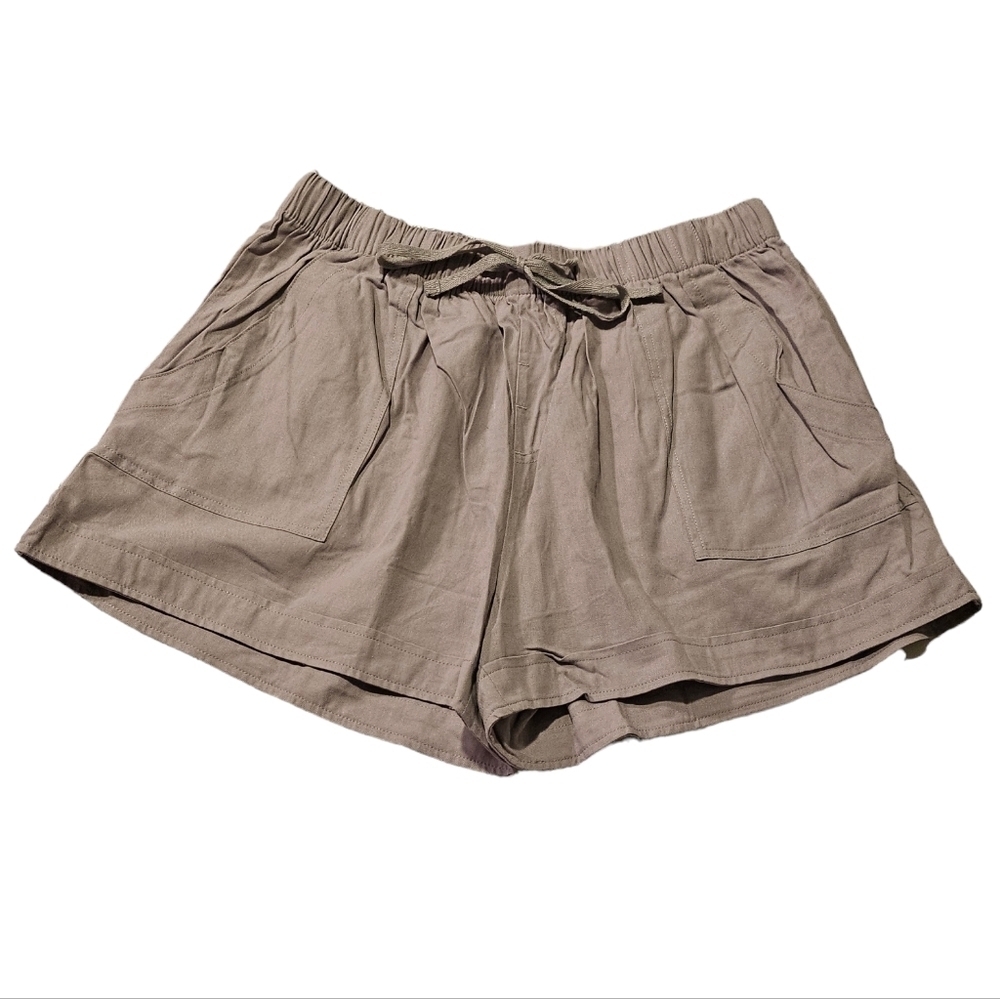 Grey 100% Cotton Loose Wear, Baggy Shorts Size L